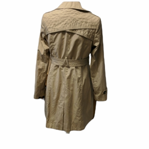 DKNY Khaki Lined Trench Coat (Short) Belted sz S - Picture 8 of 8